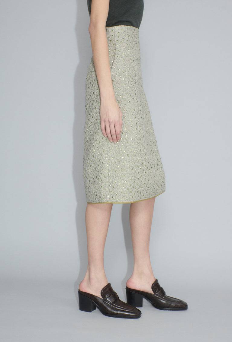Odeeh Wool Cloqué Rock, Seaweed Kostenloser Versand international