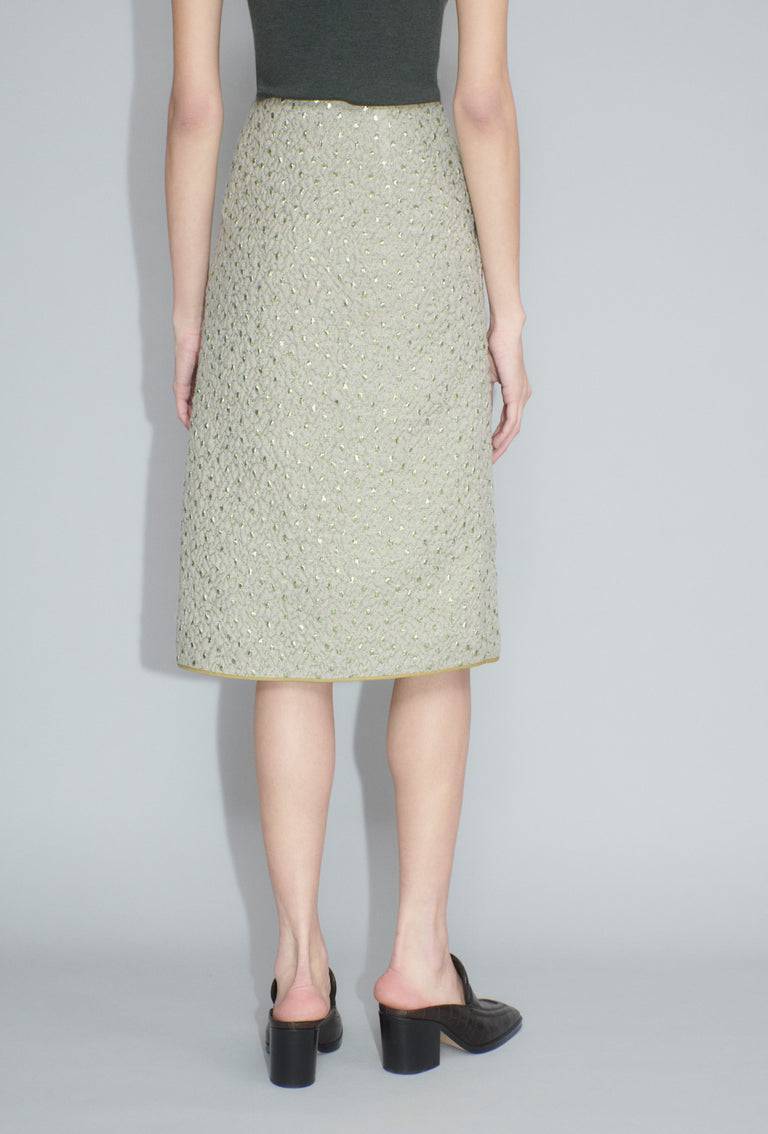 Odeeh Wool Cloqué Rock, Seaweed Kostenloser Versand international