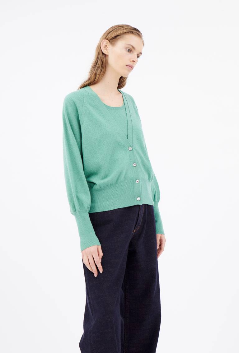 Odeeh Light Cashmere Cardigan, Mermaid Green Rabatte dieses Monats