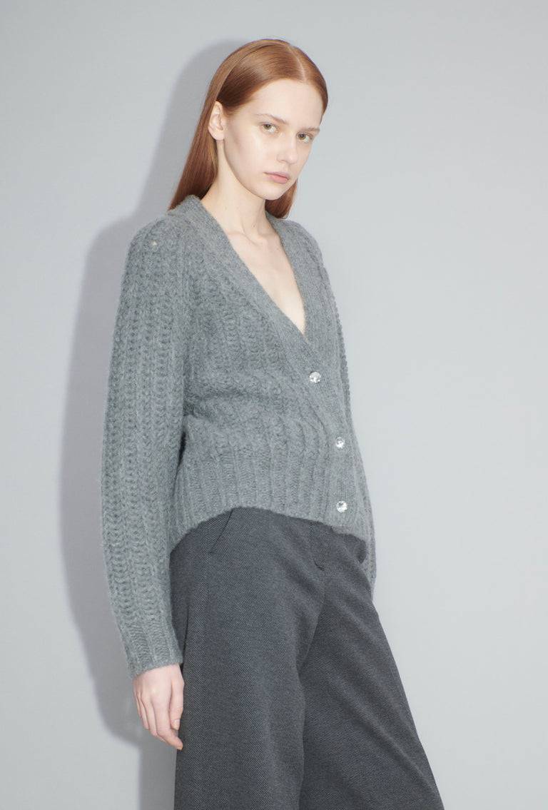 Odeeh Cashair Cardigan, Heather Grey Online