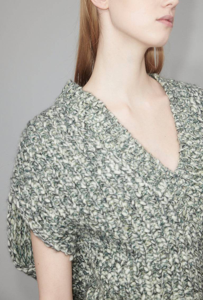 Odeeh Marbled Alpaca Wool Pullunder, Verdigris Hotsell