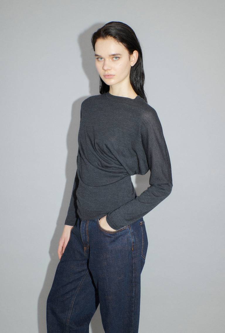 Odeeh Merino Extrafine Pullover, Charcoal Schlussverkauf