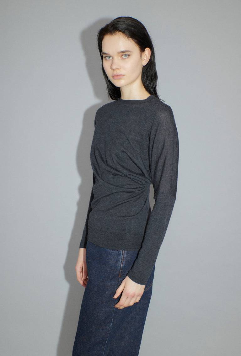 Odeeh Merino Extrafine Pullover, Charcoal Schlussverkauf