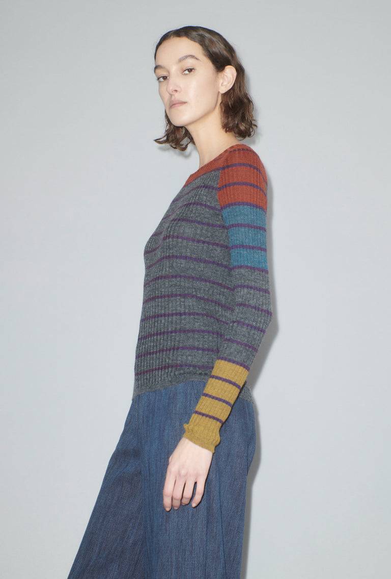 Odeeh Placed Stripe Pullover, Shadow Blitzverkäufe