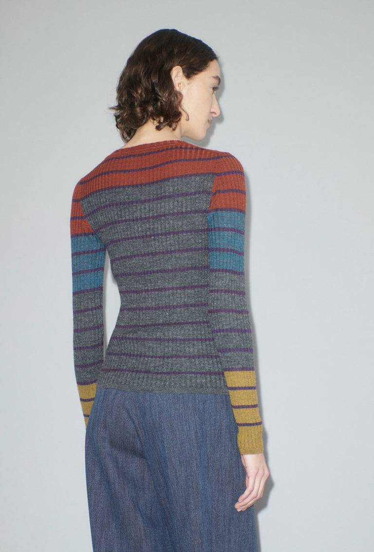 Odeeh Placed Stripe Pullover, Shadow Blitzverkäufe
