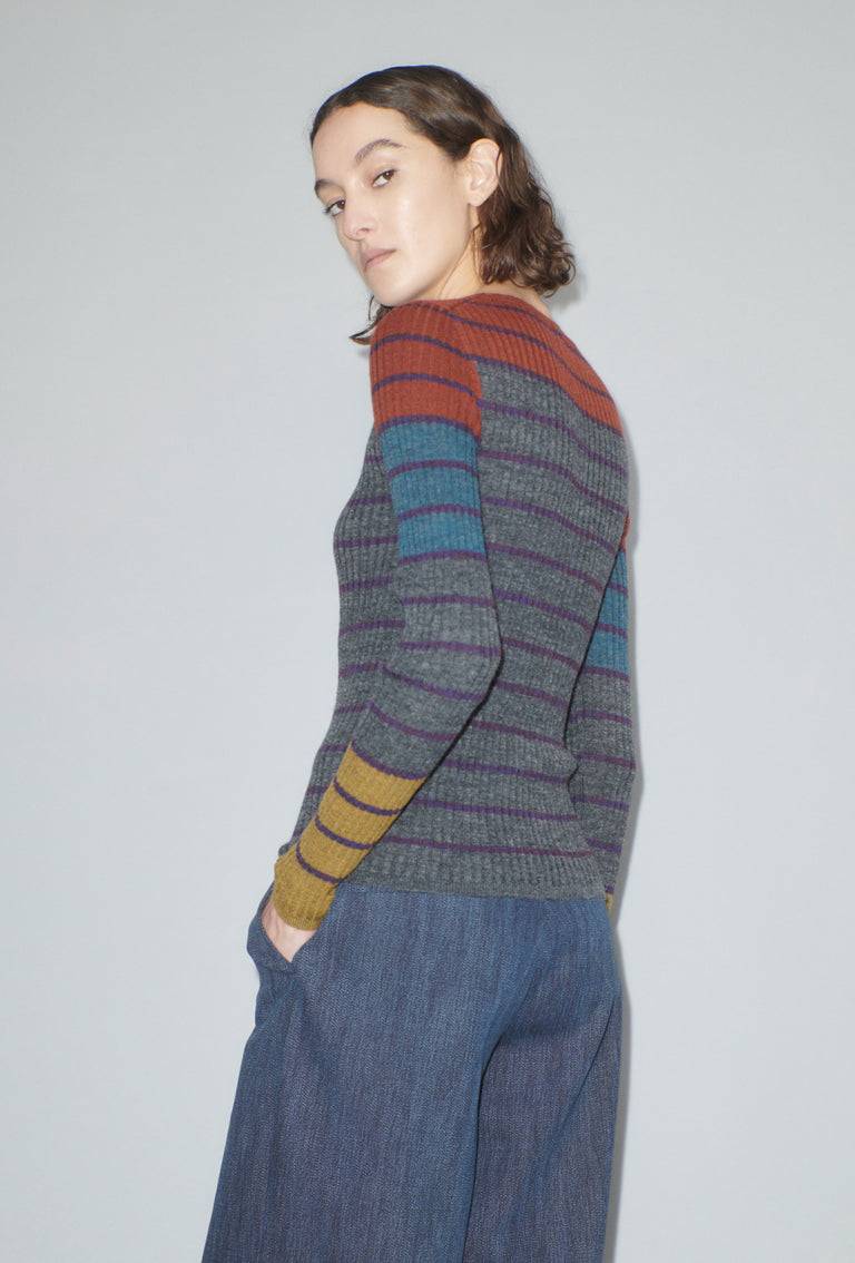 Odeeh Placed Stripe Pullover, Shadow Blitzverkäufe