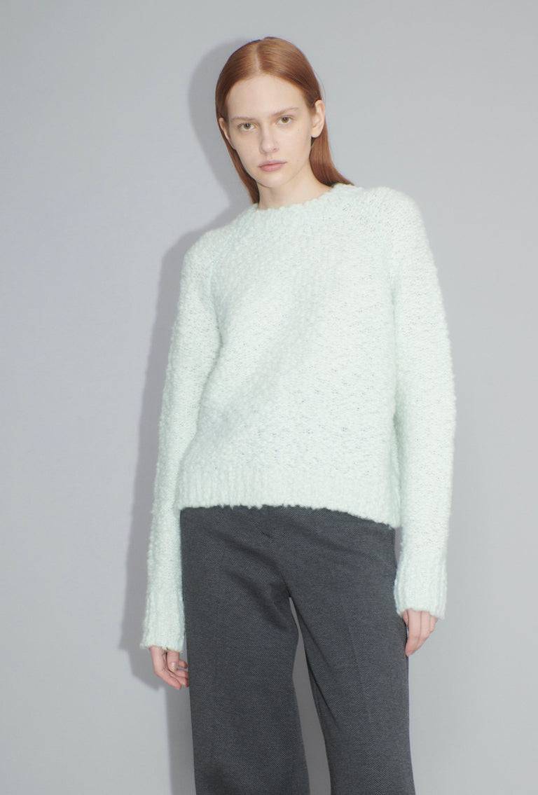 Odeeh Fluffy Wick-Yarn Pullover, Ice Green Limitierter Zeitrabatt