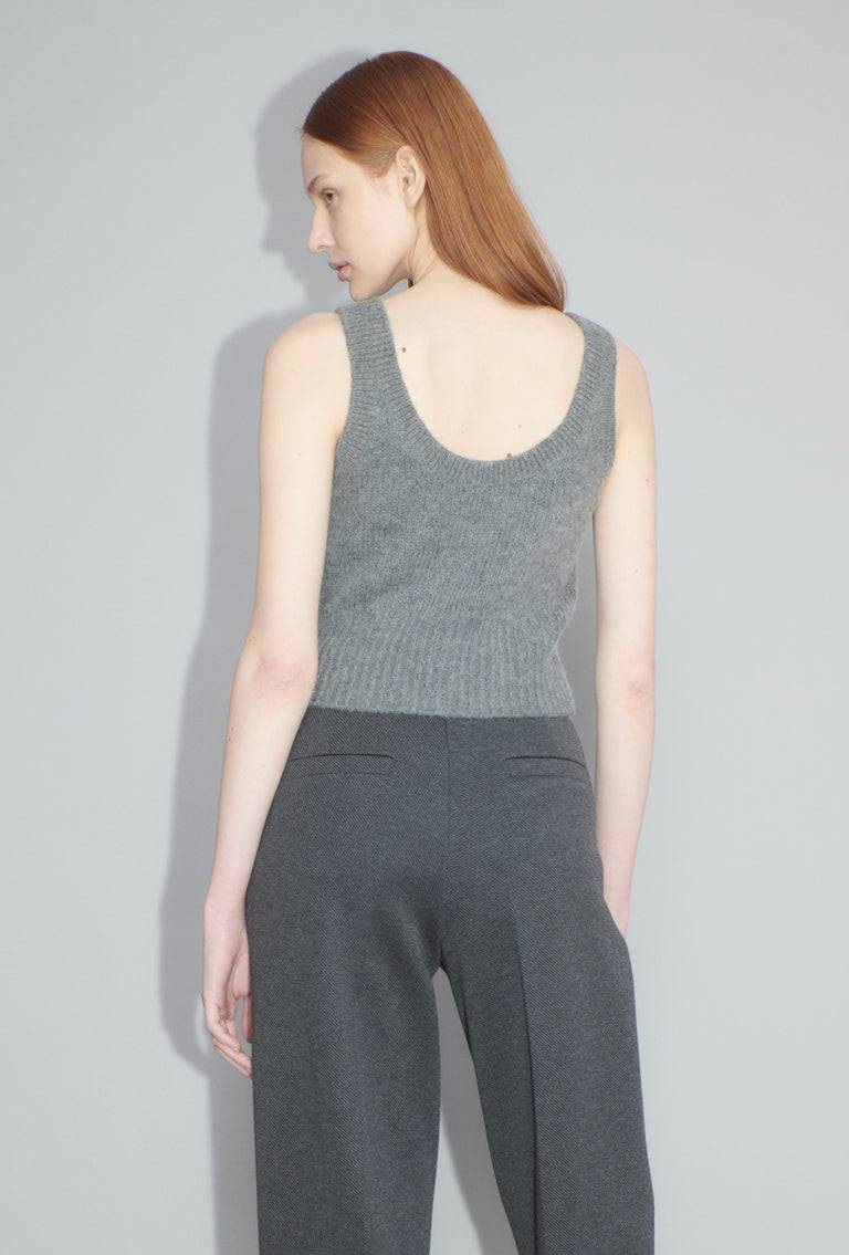 Odeeh Cashair Top, Heather Grey Fabrik Onlineshop