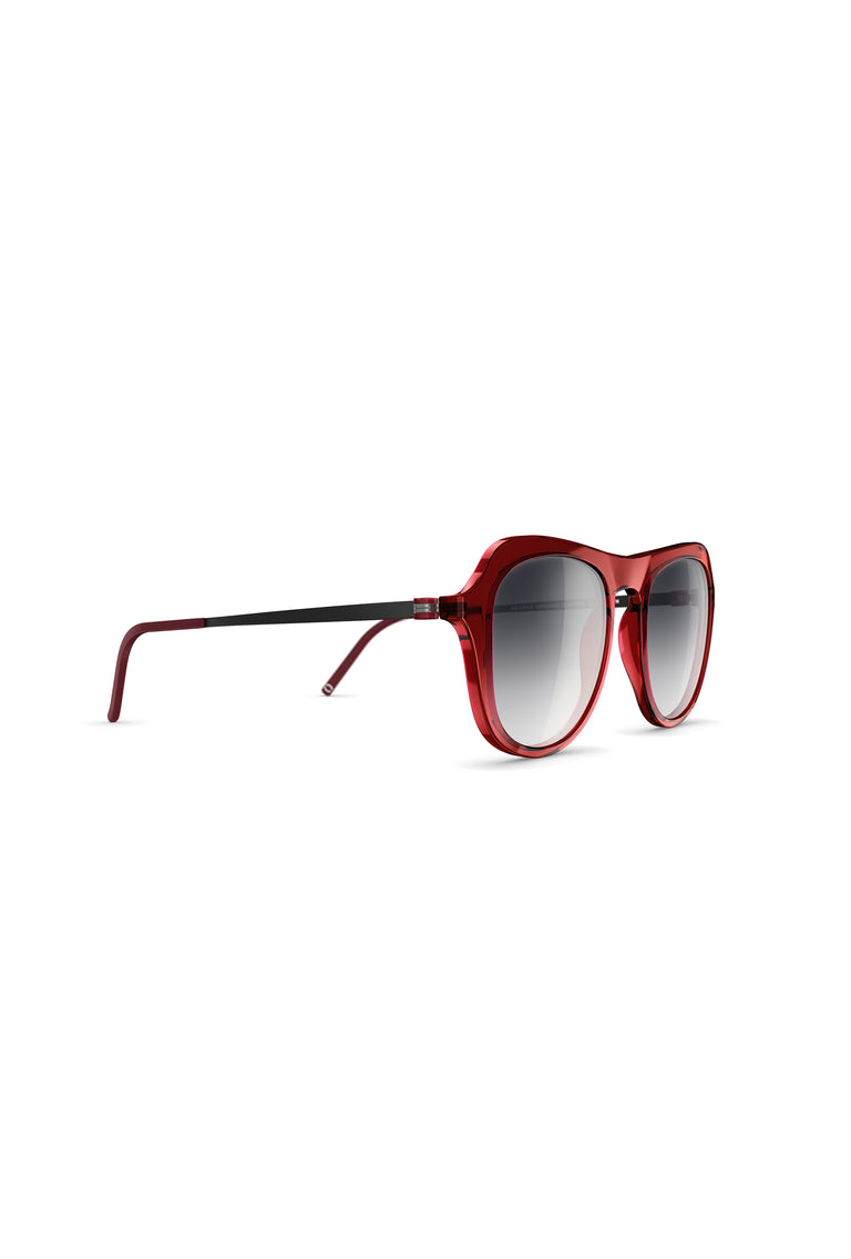 Odeeh NEUBAU Alexis Sonnenbrille, Dark Red/Black Begrenztes Angebot