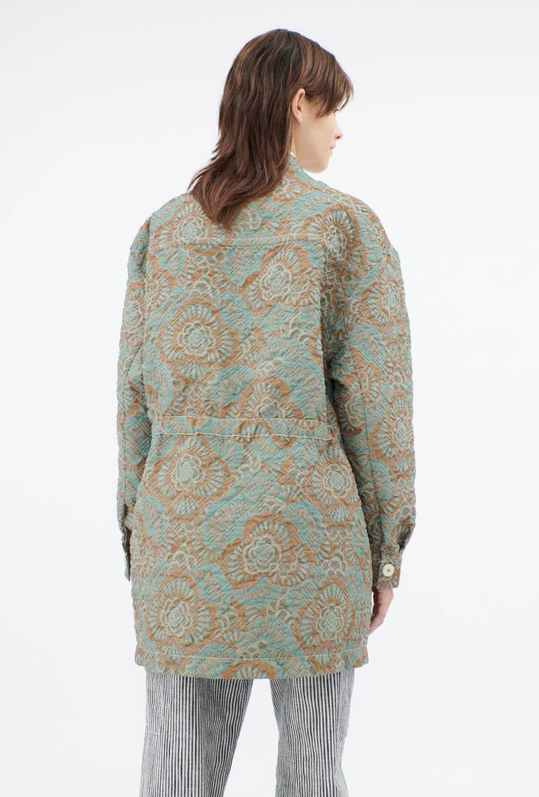 Odeeh Flower Camouflage Matelassé Jacke, Sea Green Saisonale Angebote