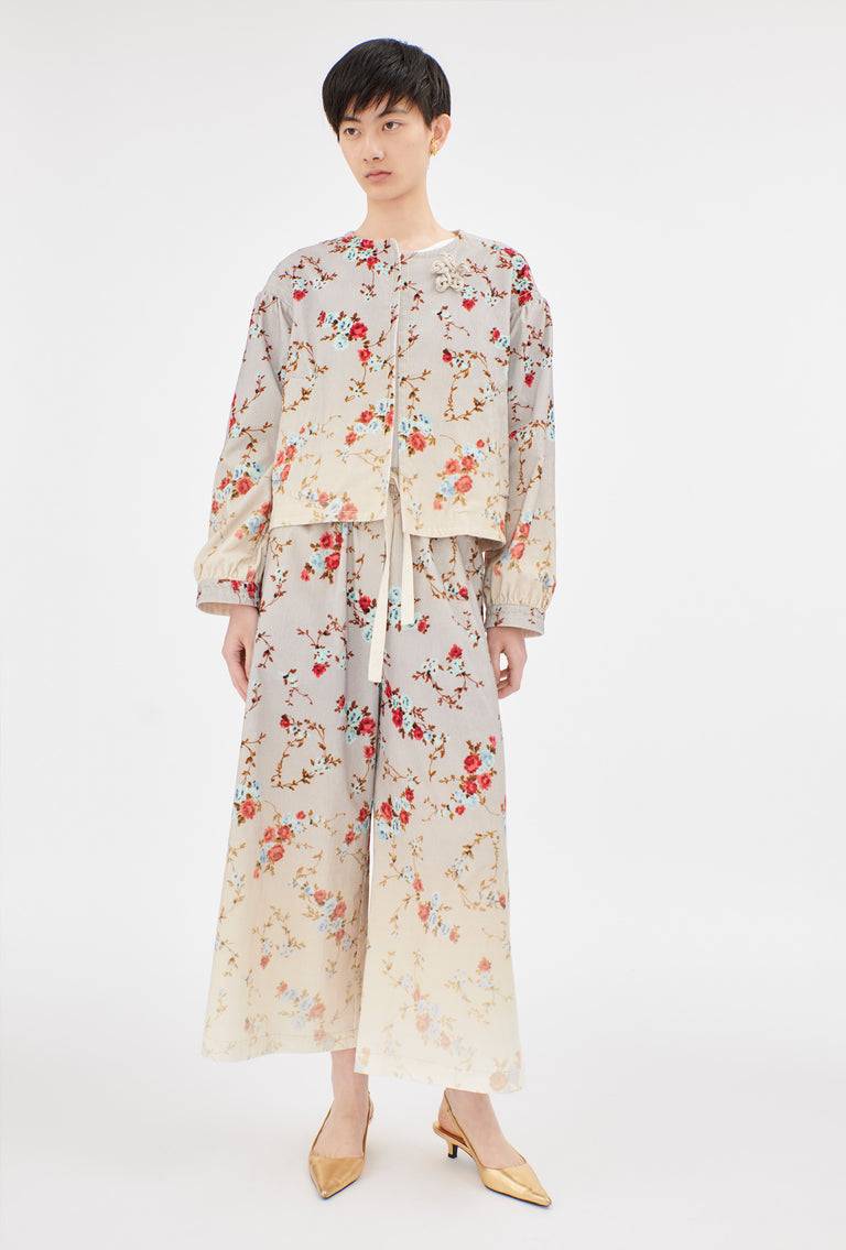 Odeeh "Mini Bouquets / Stamped Corduroy Degradé Jacke, Acqua Wochenangebot