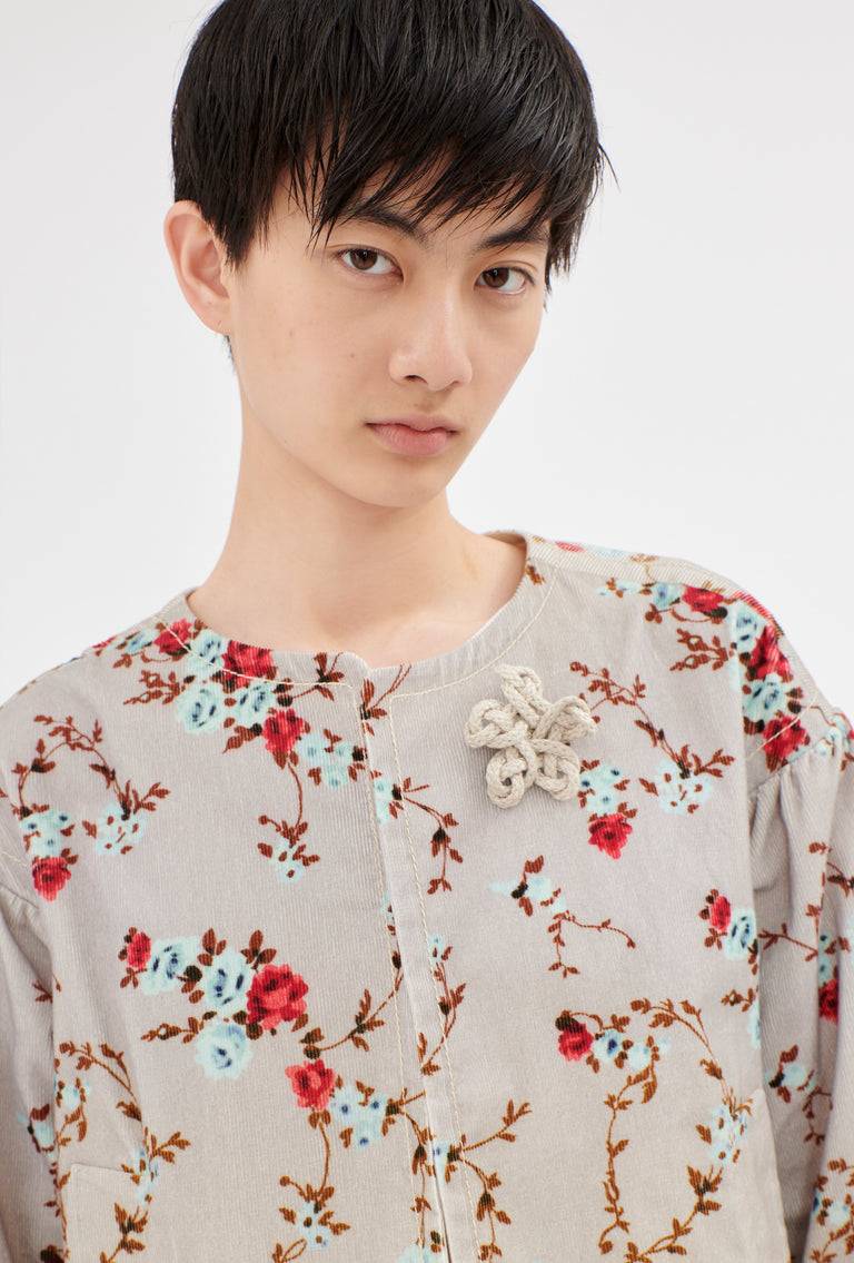 Odeeh "Mini Bouquets / Stamped Corduroy Degradé Jacke, Acqua Wochenangebot