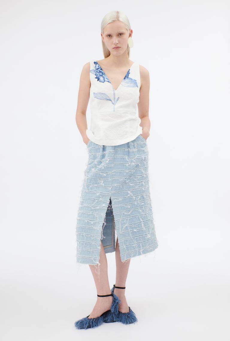 Odeeh Stone Washed Denim Rock, Blue Eyes Bis zu 60% Rabatt