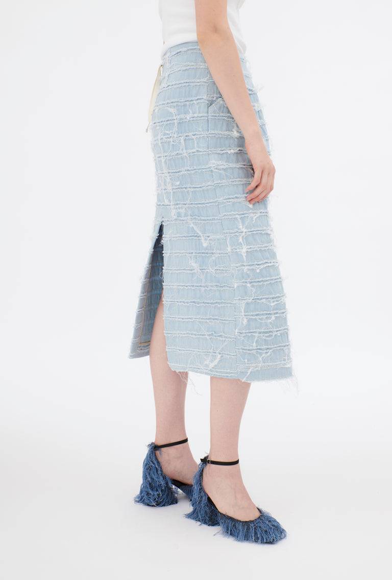Odeeh Stone Washed Denim Rock, Blue Eyes Bis zu 60% Rabatt