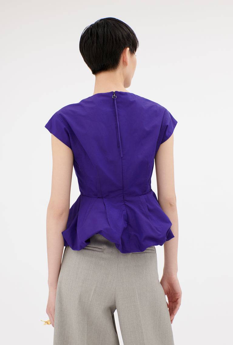 Odeeh Gros Grain Top, Violet Fabrikladen