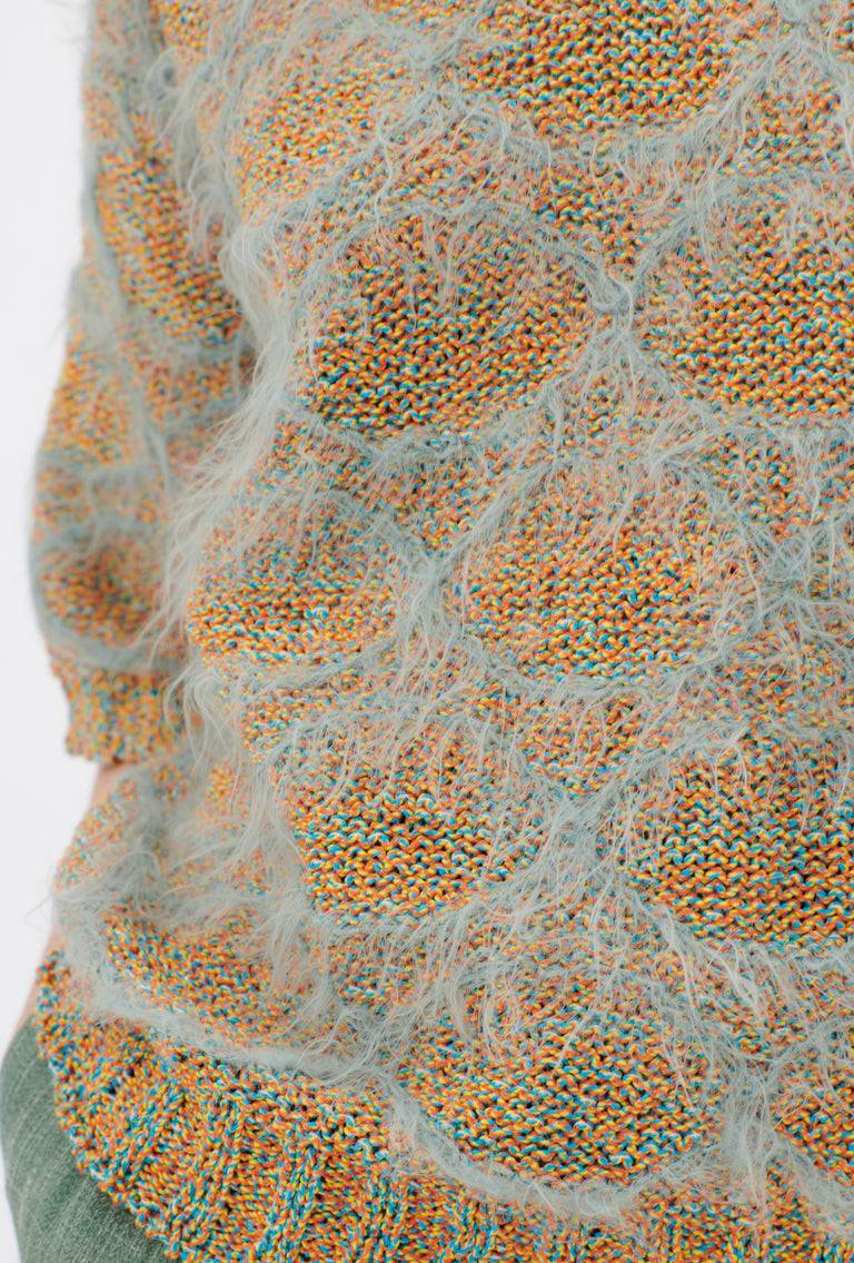 Odeeh Hairy Moulinè Pullover, French Green Speichern exportieren