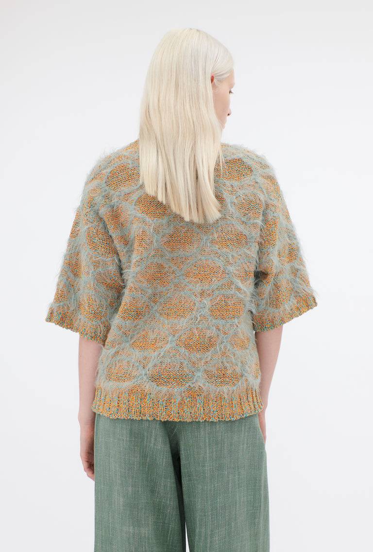 Odeeh Hairy Moulinè Pullover, French Green Speichern exportieren