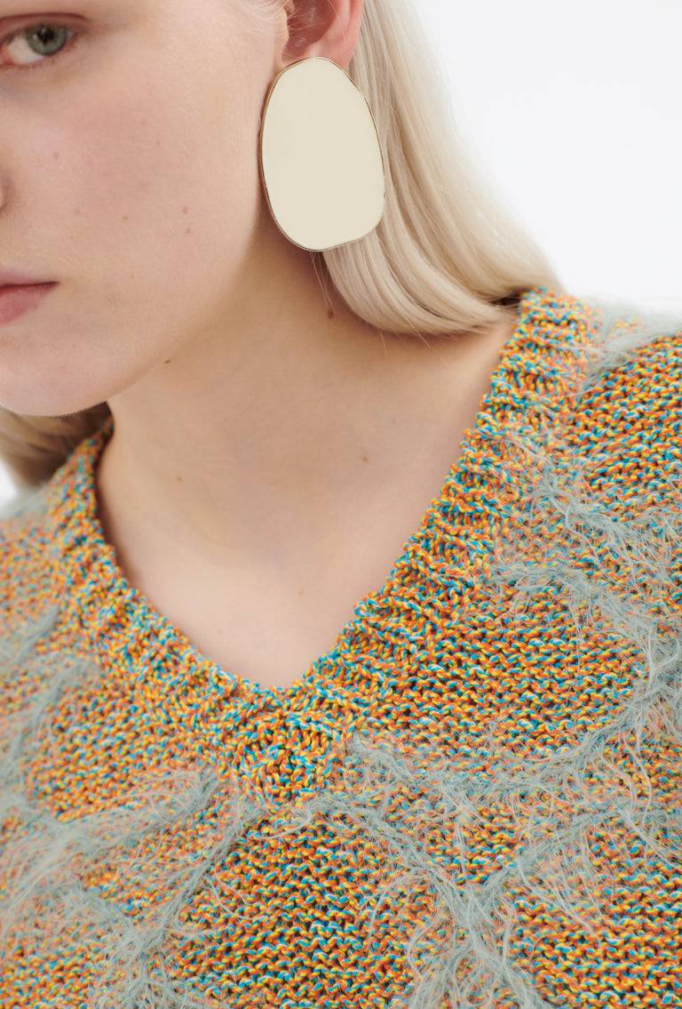 Odeeh Hairy Moulinè Pullover, French Green Speichern exportieren
