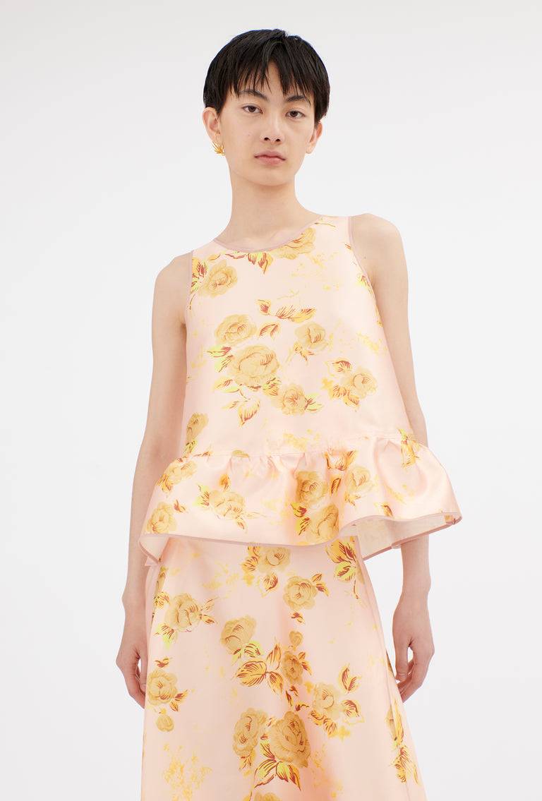 Odeeh Duchesse Roses Top, Dawn Im Verkauf