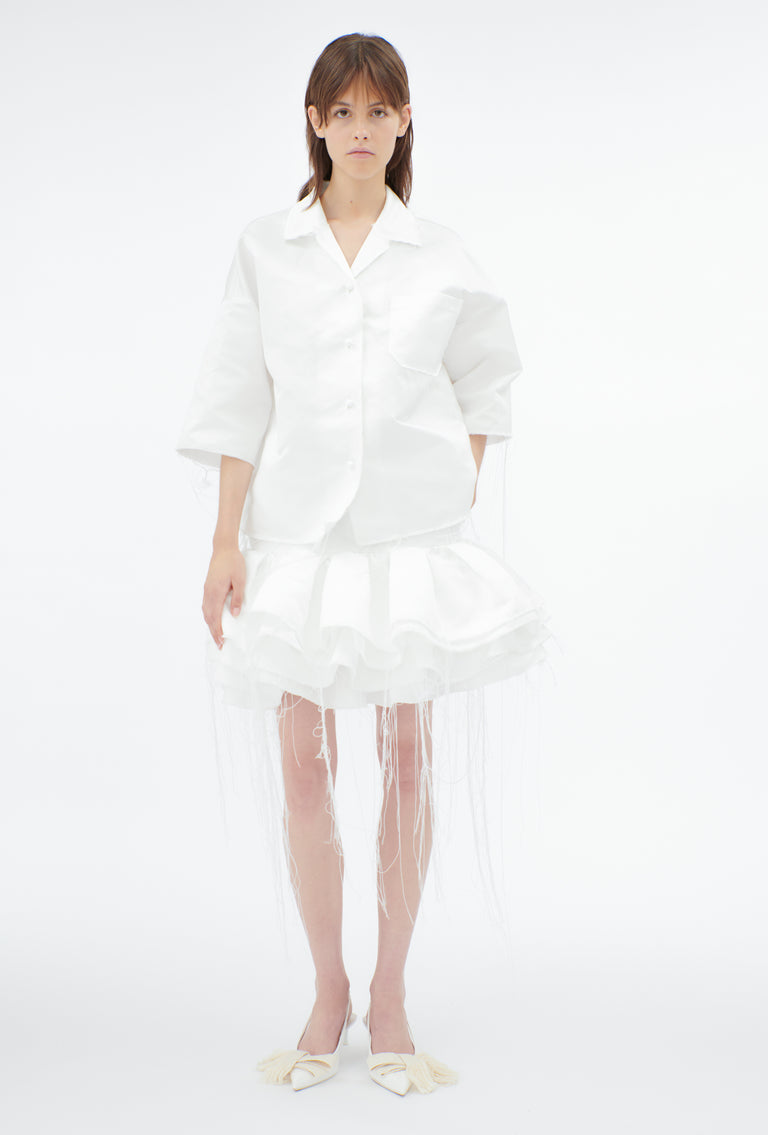 Odeeh Duchesse Bluse, White Rabatt