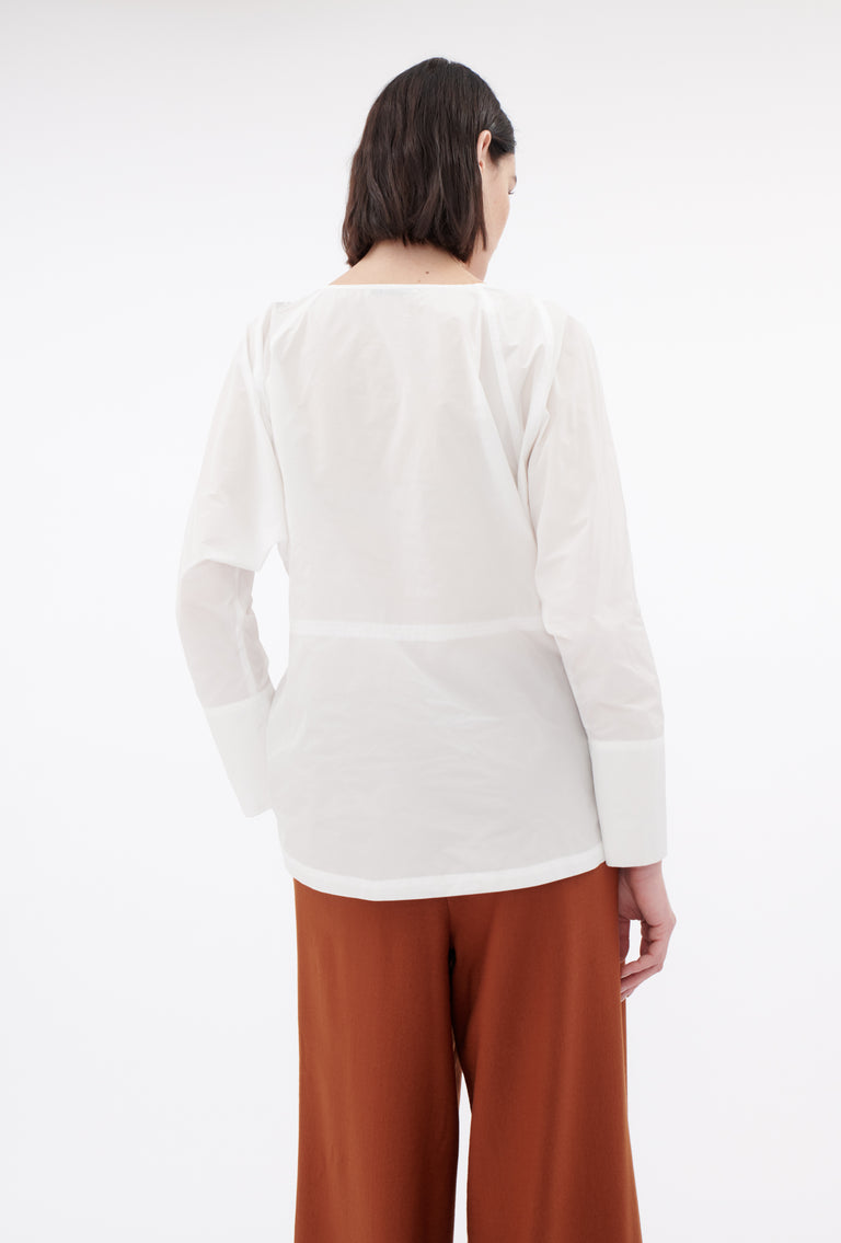 Odeeh Ultra Light Taffeta Bluse, White Online Shopping