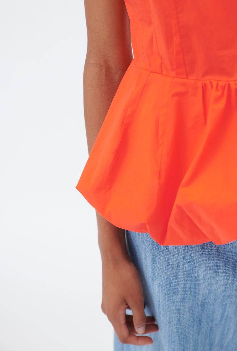Odeeh Cotton Popeline Bluse, Glowing Orange Preisnachlass