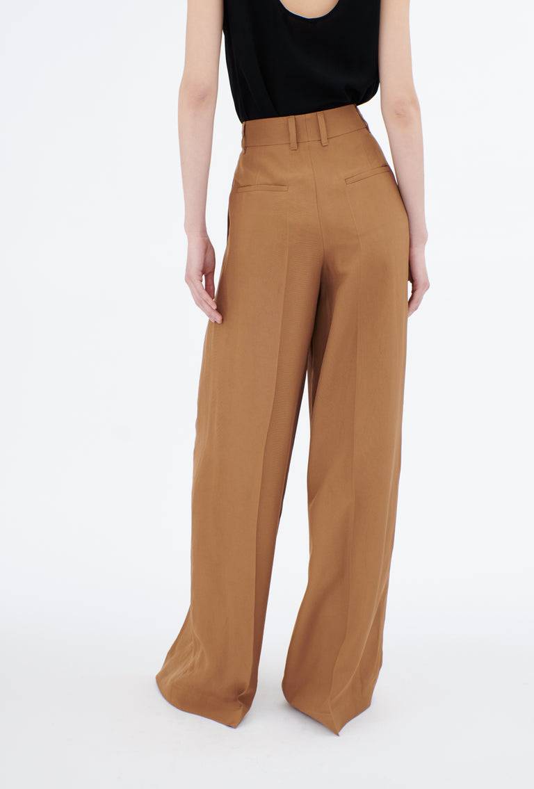 Odeeh Crisp Viscose Hose, Caramel Weihnachtsangebot