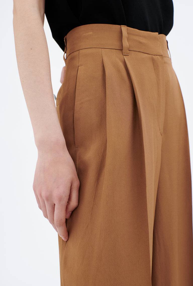 Odeeh Crisp Viscose Hose, Caramel Weihnachtsangebot