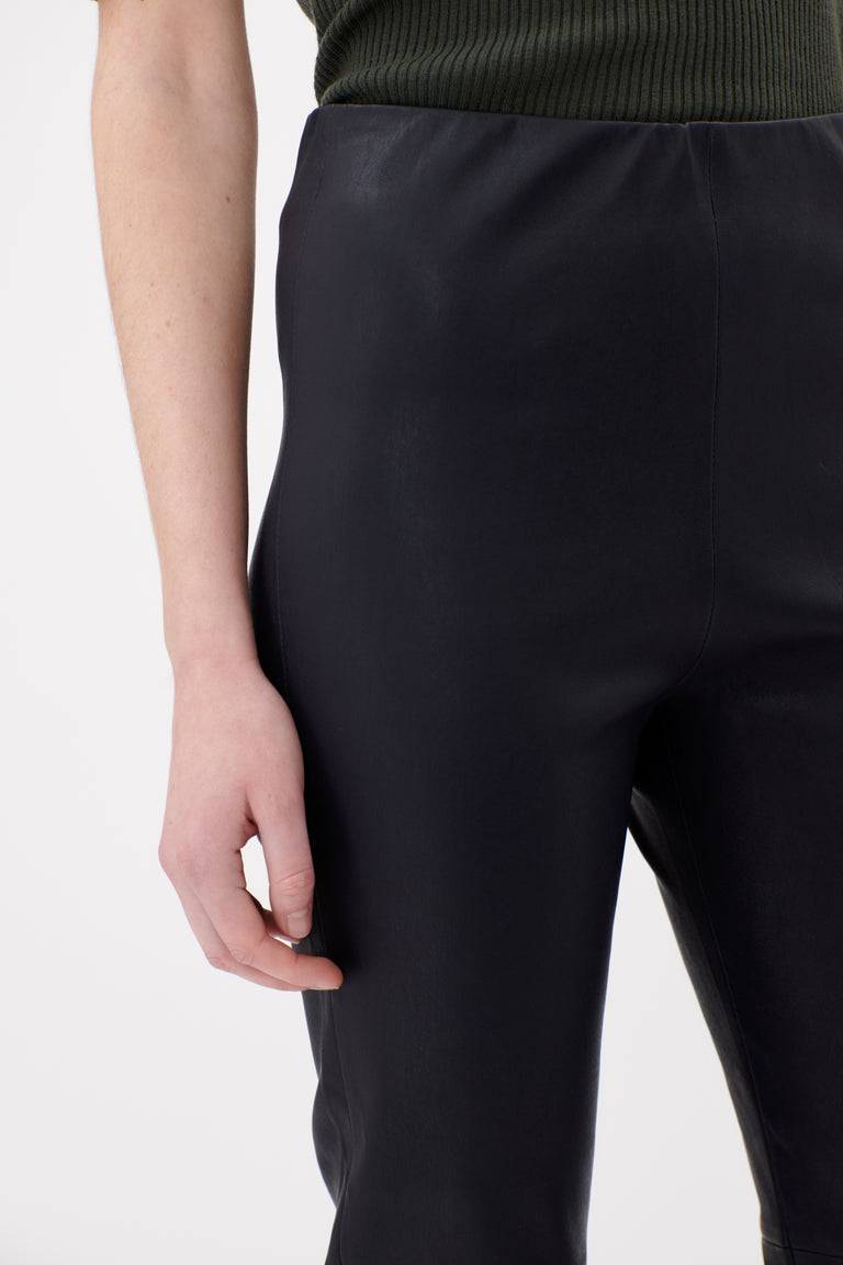 Odeeh Stretch Lamb Nappa Hose, Blackblue Valentinstagsangebot