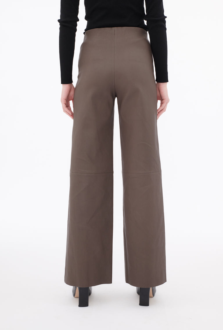 Odeeh Nappa Stretch Lederhose, Olive-brown Online Outlet