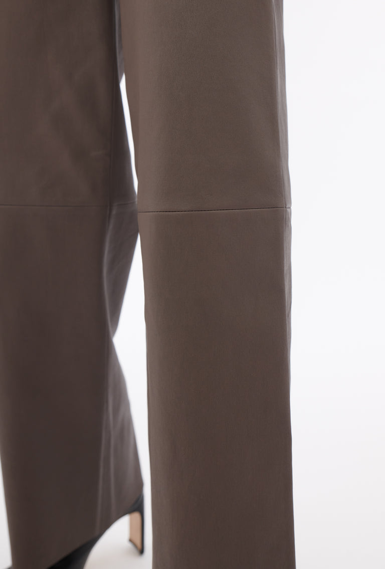 Odeeh Nappa Stretch Lederhose, Olive-brown Online Outlet
