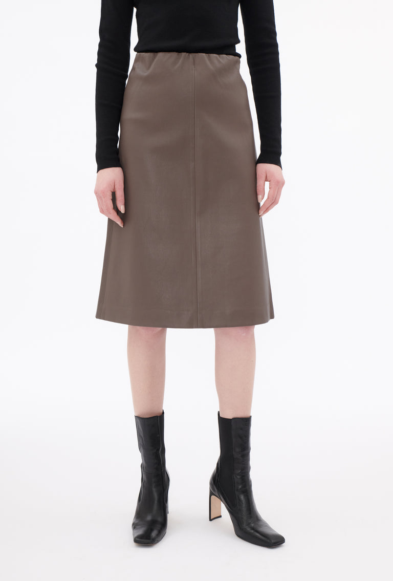 Odeeh Nappa Stretch Lederrock, Olive-brown Neuheiten