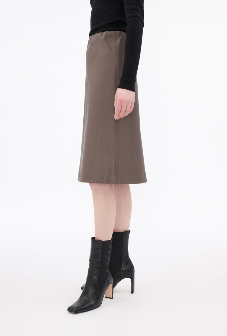 Odeeh Nappa Stretch Lederrock, Olive-brown Neuheiten