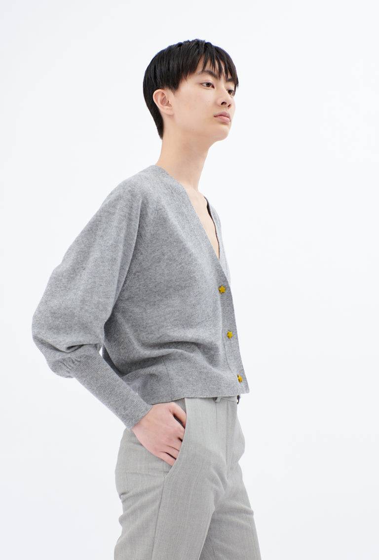 Odeeh Light Cashmere Knit Cardigan, Heather Grey Tägliche Deals