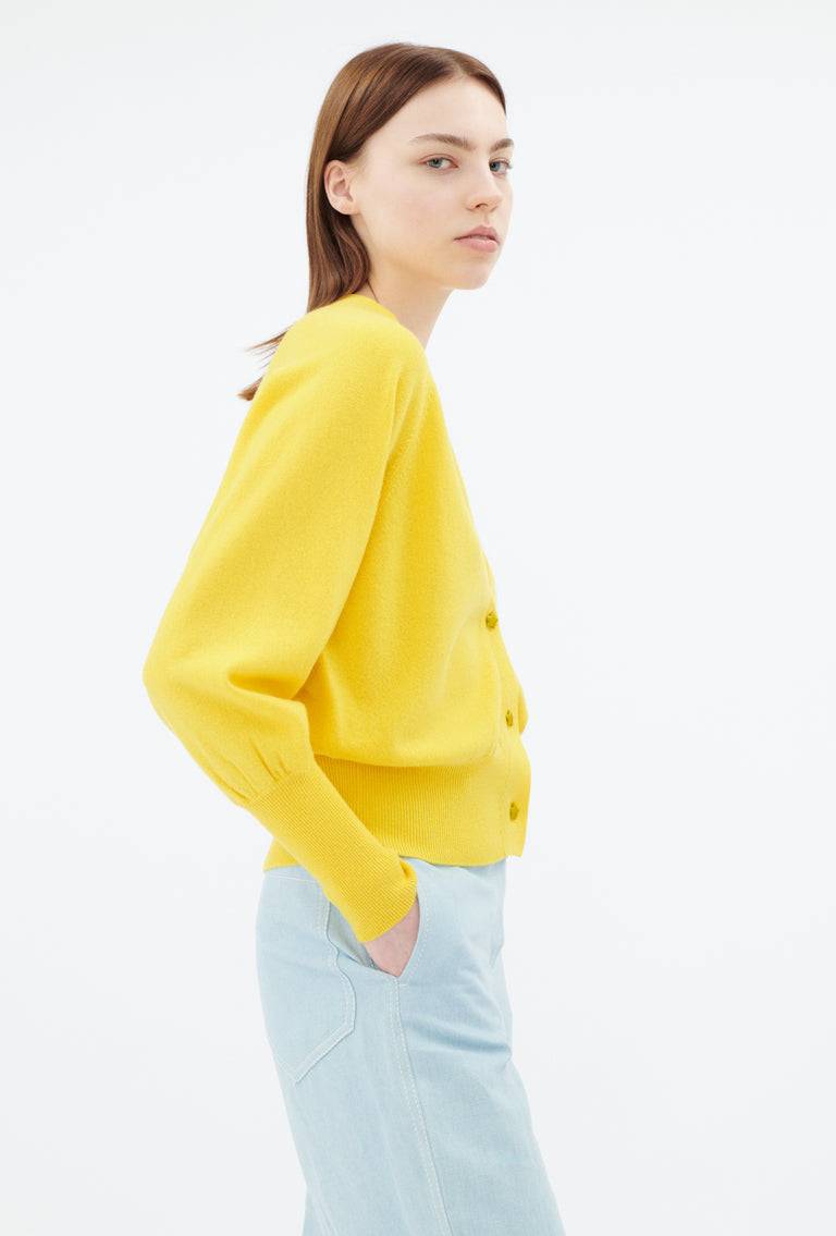 Odeeh Light Cashmere Cardigan, Canary Yellow Sonderangebote