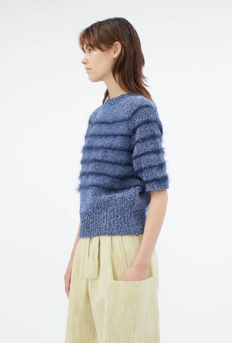 Odeeh Hairy Moulinè Pullover, Fayence Tiefpreis