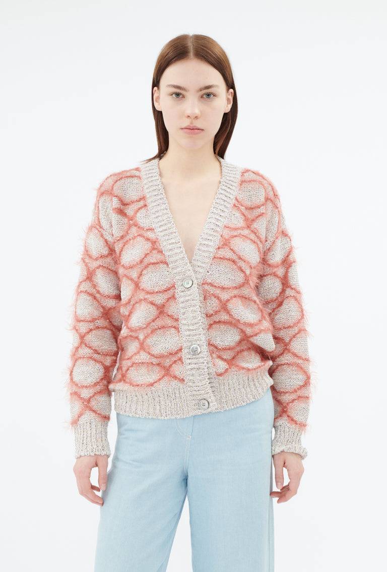 Odeeh Hairy Moulinè Cardigan, Basket Super Sparpreis
