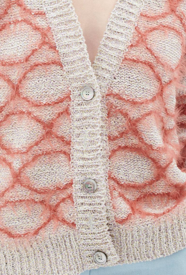 Odeeh Hairy Moulinè Cardigan, Basket Super Sparpreis