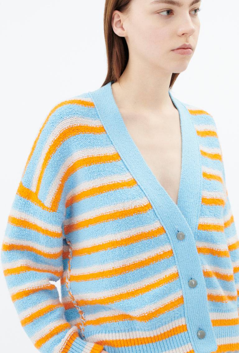 Odeeh Lido Stripe Cardigan, Himmelblau JETZT KAUFEN