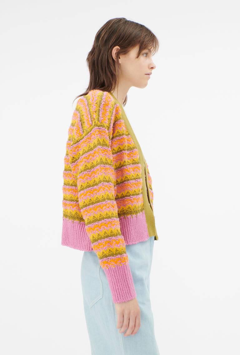 Odeeh Structured Lines Cardigan, Orange Neueste Stile
