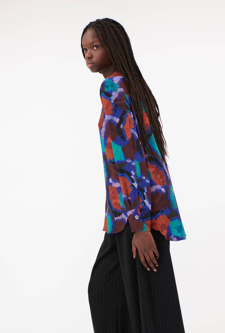 Odeeh Fans Bluse, Peacock Bis zu 60% Rabatt