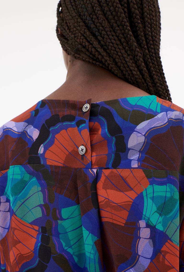 Odeeh Fans Bluse, Peacock Bis zu 60% Rabatt