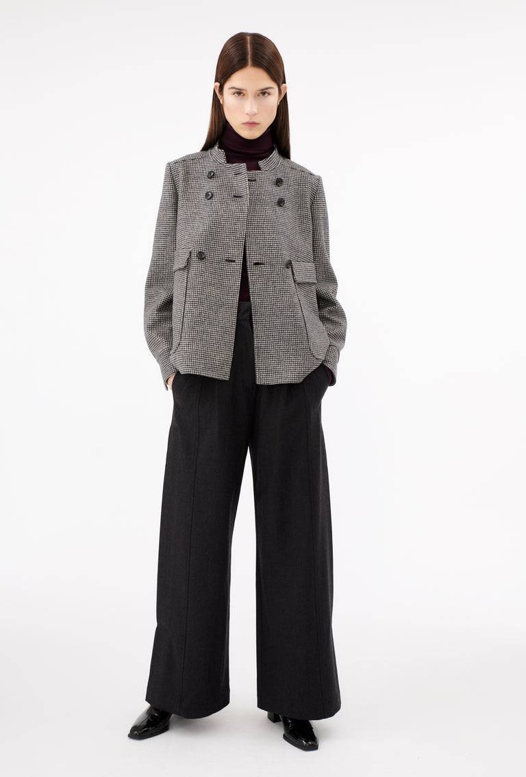 Odeeh Double Check "Made in Germany" Jacke, Black White Riesige Rabatte