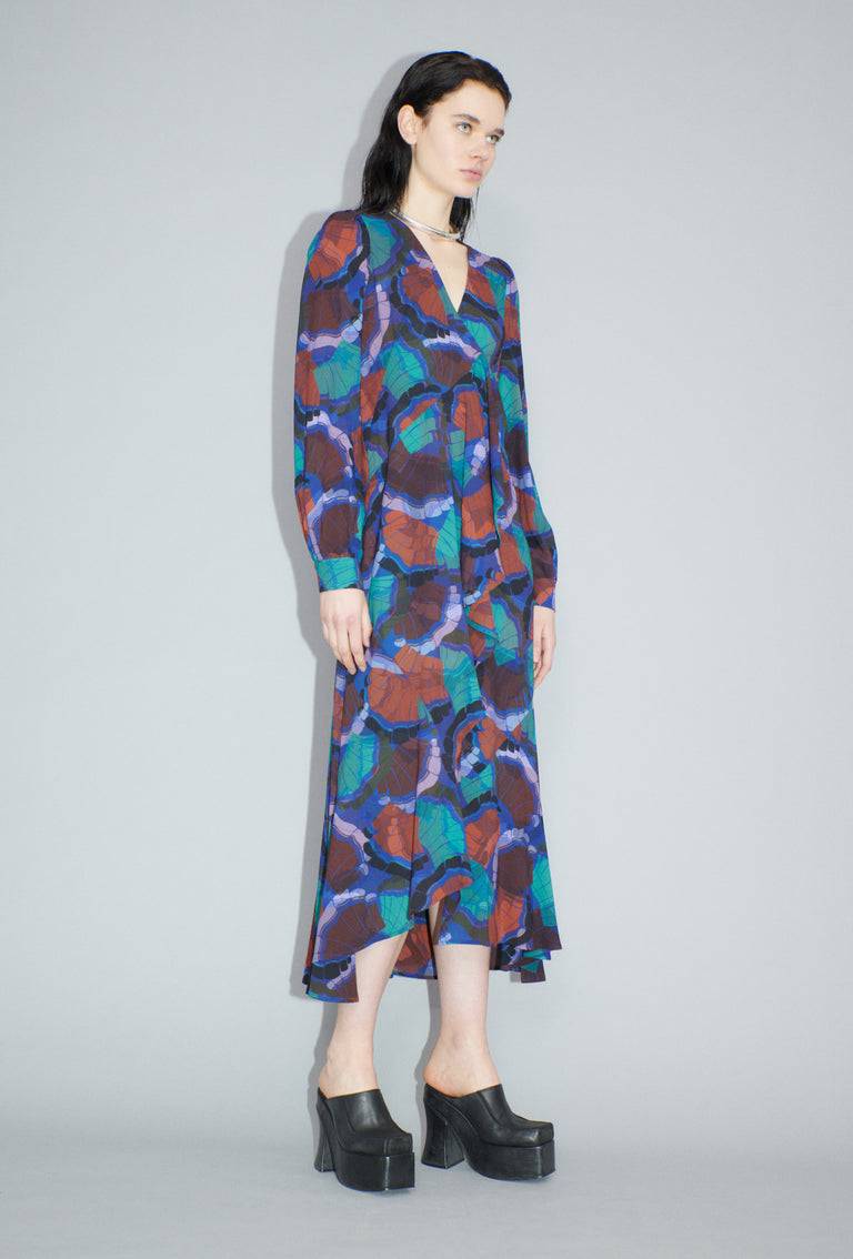 Odeeh Fans Kleid, Peacock 50% Rabatt mit kostenlosem Versand