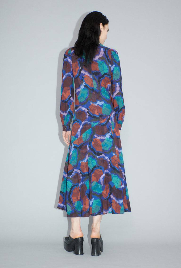Odeeh Fans Kleid, Peacock 50% Rabatt mit kostenlosem Versand