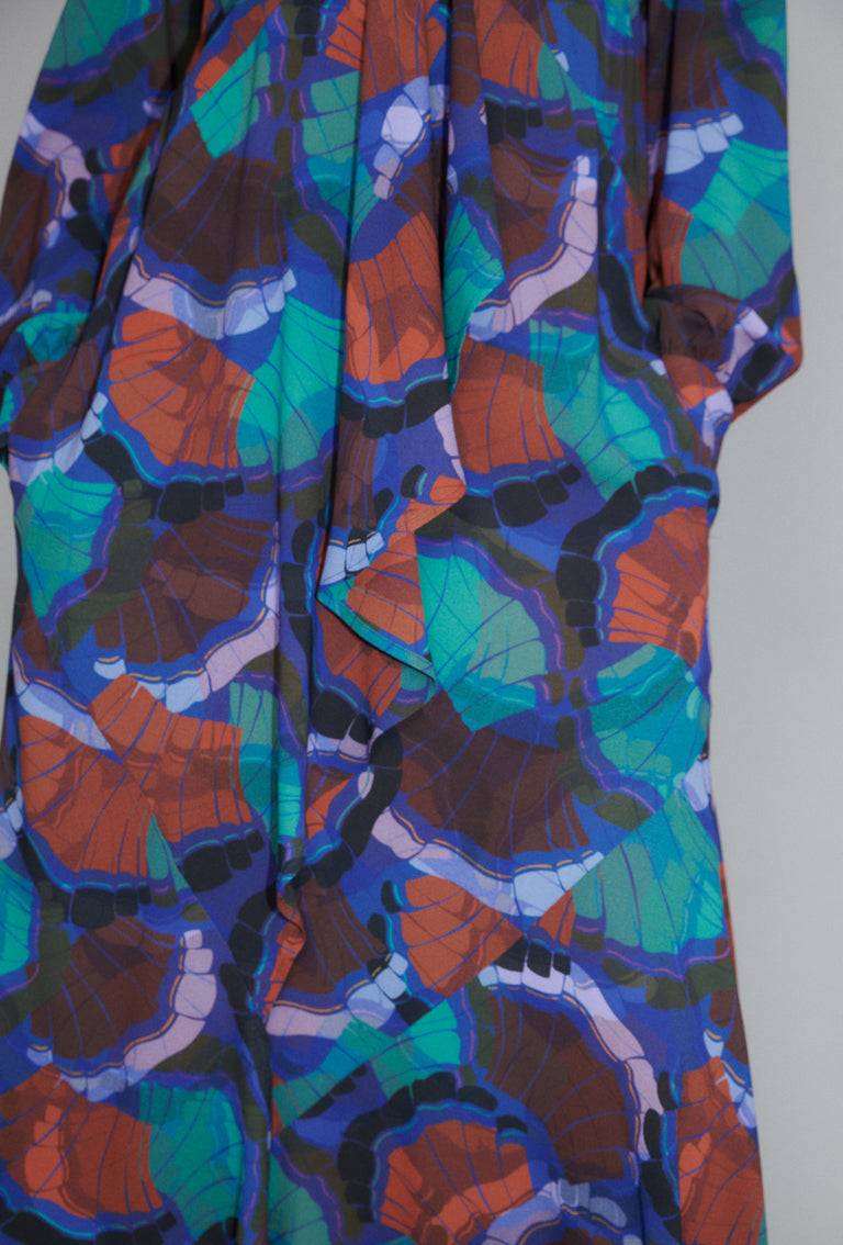 Odeeh Fans Kleid, Peacock 50% Rabatt mit kostenlosem Versand