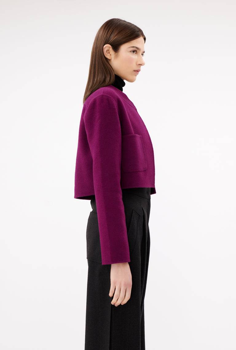 Odeeh Double Face Cashmere-Wool Jacke, Cyclamen Speichern exportieren