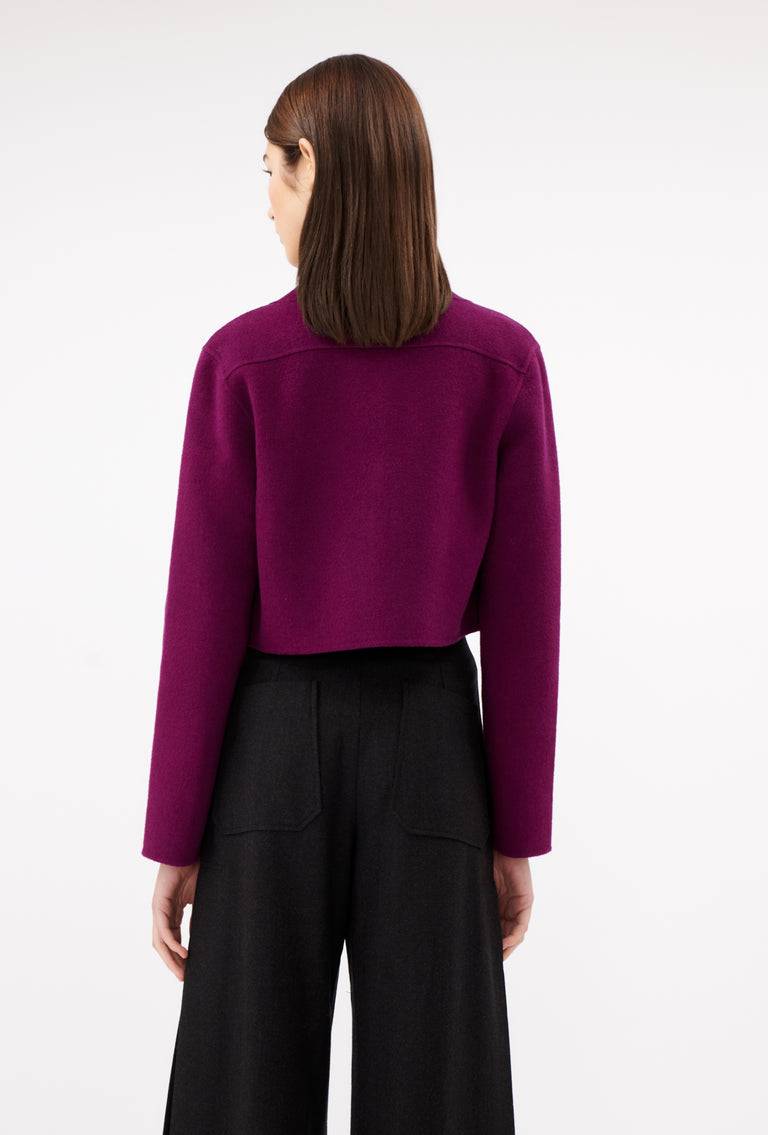 Odeeh Double Face Cashmere-Wool Jacke, Cyclamen Speichern exportieren