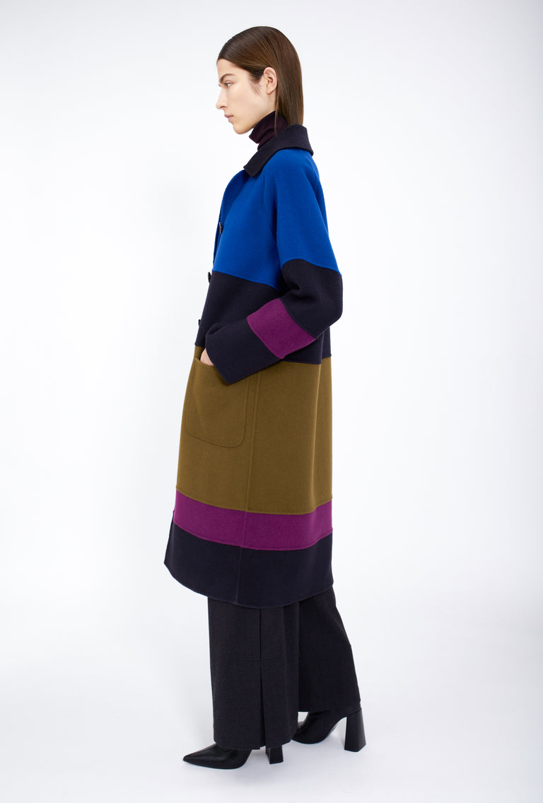 Odeeh Double Face Cashmere-Wool Mantel, Multicolor 50% Rabatt für begrenzte Zeit