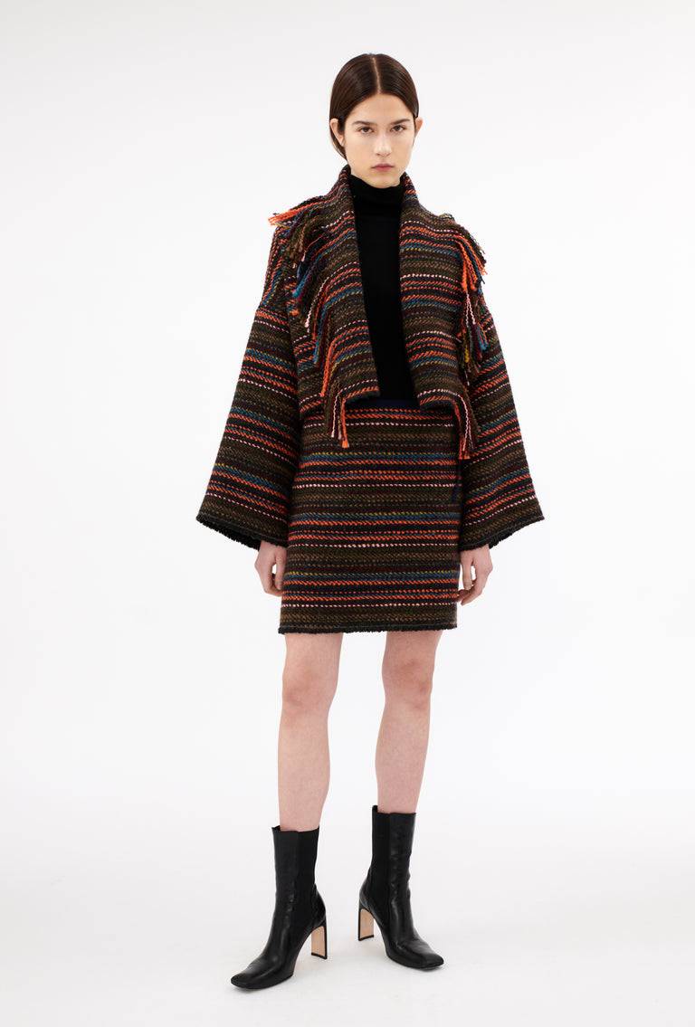Odeeh Multicolor Stripe Jacke, Charcoal Outlet